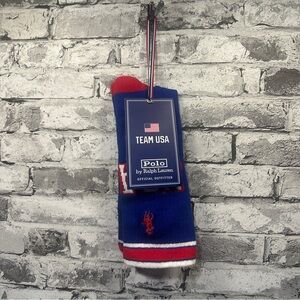 NWT Ralph Lauren Women’s Blue and Red Team USA Socks Womens Size 9-11